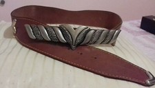 Cinta donna in cuoio originale vintage anni 70/80 stile cowboy  accessori donna