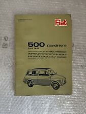 Catalogo Ricambi - Carroz. FIAT 500 Giardiniera Tipo 120 F IX 1966 1 Ediz