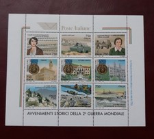 1995 ITALIA AVVENIMENTI STORICI DELLA SECONDA GUERRA MONDIALE FOGLIETTO MNH** 