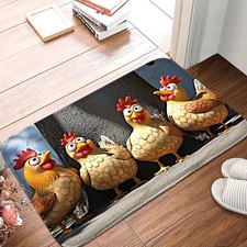 Funny chickens soft rug 60x40