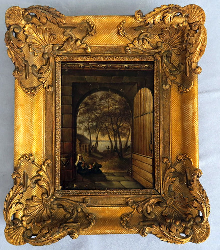 Tableau scène mendicité - tableau,