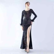 Vestito Abito Elegante Lungo