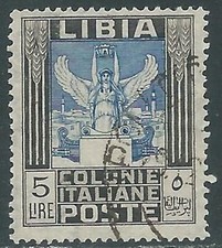 1921 LIBIA USATO PITTORICA 5