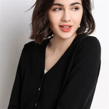S-XXL Maglione Cardigan A V In