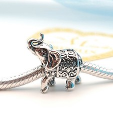 Charm argento 925 elefante argentato elefantino