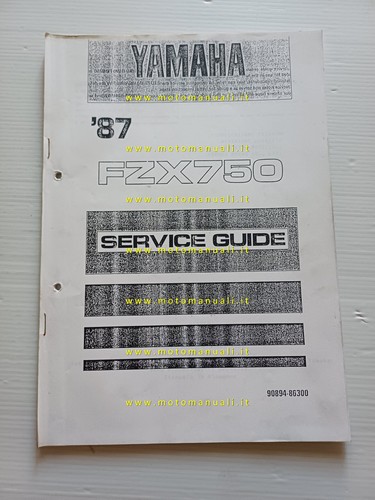 Yamaha fzx 750 1987 service - fzx,