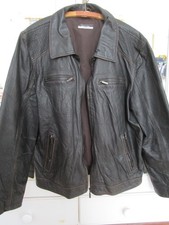 giacca pelle uomo nera - taglia 54 - usata poco - vera pelle nappa