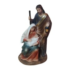 Presepe ceramica Sacra Famiglia 21 cm natività stella luminosa 20 cm varianti