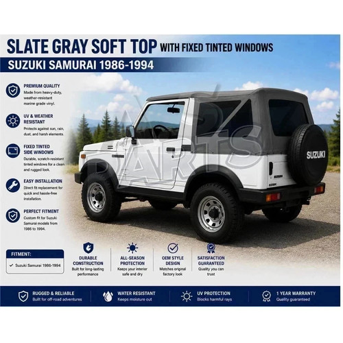 Soft top grigio ardesia - , con