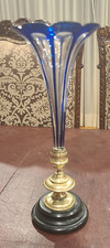 Vaso boemo blu cobalto - , taglio