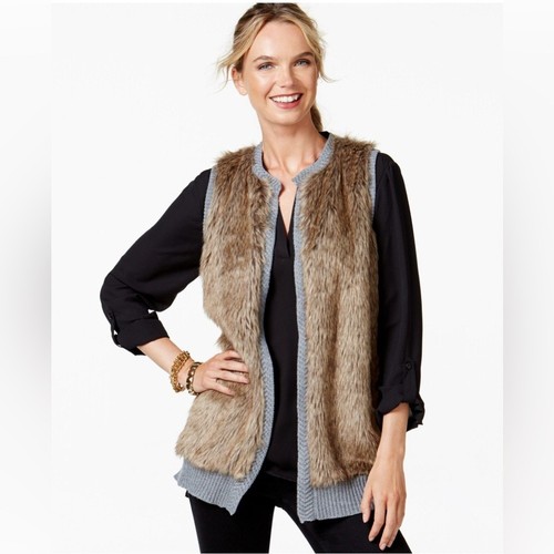 Gilet pelliccia sintetica - in,