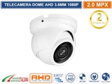 TELECAMERA VIDEOSORVEGLIANZA MINI DOME AHD 3.6mm 2MP FULL HD 1080P IR CUT - IP66