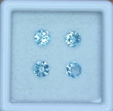 Topazio tondo blu cielo 4 mm