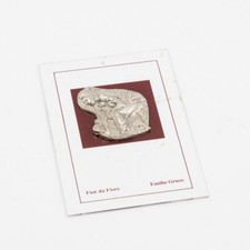 EMILIO GRECO (1913-1995) Fior da fiore Altorilievo Metallo Argento su plexiglass