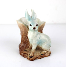 V. Bindi Soprammobile Statuina Coniglio Lepre in Ceramica Porcellana Vintage