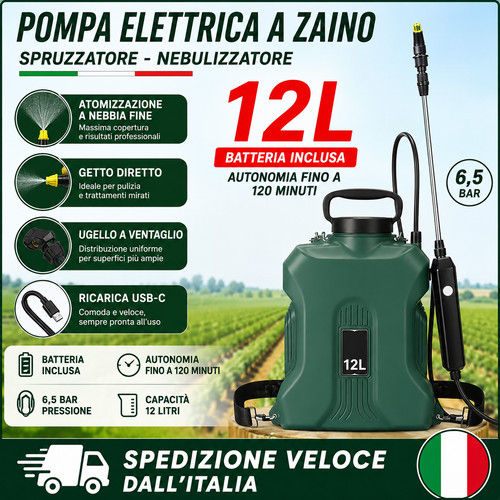 Pompa elettrica zaino - zaino, 12l