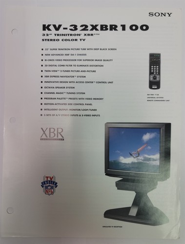 1995 sony 32xbr100 - 1995, 32"