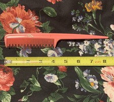 Pettine vintage stuzzicante infrangibile polipropilene rattail Goody 8 1/4" rosa USA