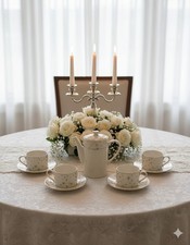 GALAXY FINE PORCELLANA " CELESTE TEA PARTY " ORO 14 K DI SAKURA