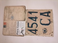 4541 ca del  1951 targa + libretto o.c.c. Moto Guzzi 65  e350 (1)