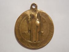 antica medaglia devozionale croce San Benedetto bronzo