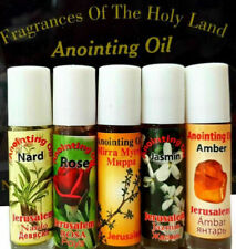 5 olio per unzione mirra nard rosa gelsomino ambra, regalo Terra Santa