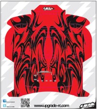 NUOVO aggiornamento RC rosso Kabuki skin/decalcomania/adesivo Spektrum DX5e SPEDIZIONE GRATUITA US