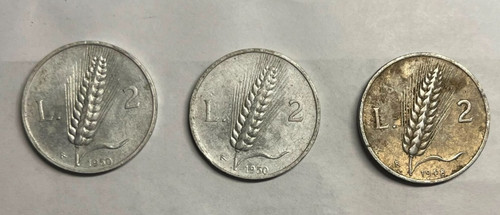 Tre moneta lire - tre, da