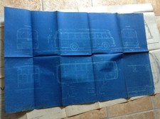 OFFICINE VIBERTI DISEGNO TECNICO AUTOBUS INTERURBANO FIAT 640 RN 1949