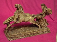 Scultura in resina biga romana