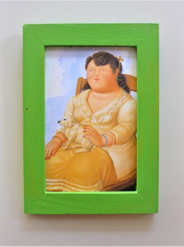 Quadro donna con - quadro, cane