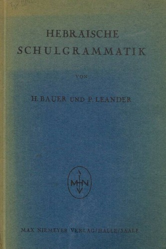 Hebraische schulgrammatik - .,