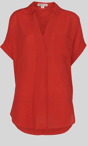 Camicia blusa rossa - , manica