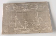 Foto d'epoca blueprint nave