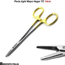 Porta Aghi Chirurgico Portaghi Mayo Hegar TC Pinza Dentale Piercing Arterie 14cm