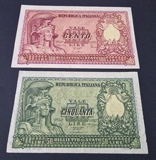 CENTO 100 E CINQUANTA 50 LIRE