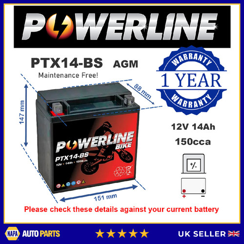Batteria moto ptx14 - moto, ptx14-bs