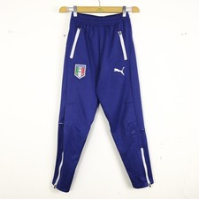 Puma Italia Pantalone Tuta Uomo Taglia S Poliestere Blu Sportivo Comodo Logo