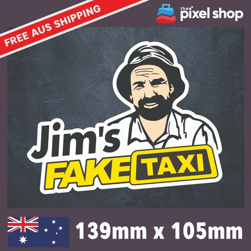 Jim fake taxi sticker - fake, meme