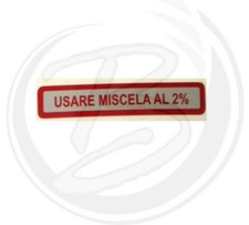 ADESIVO LABEL TARGHETTA ROSSO