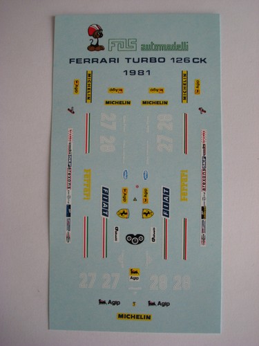 Decals kit ferrari 126 k - 126,