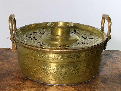 Braciere antico ottone - braciere,