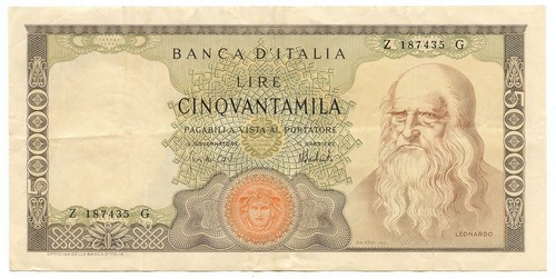 50000 lire banca italia - 50000,