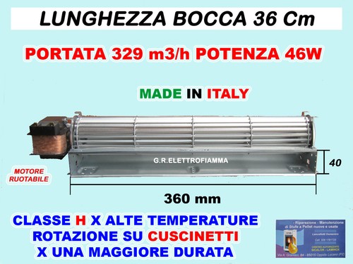 Ventola tangenziale per - per, stufe