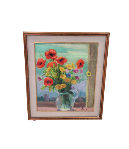 Quadro olio tela con - olio, su