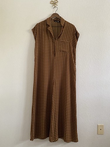 Tuta zara donna marrone pois - tuta,