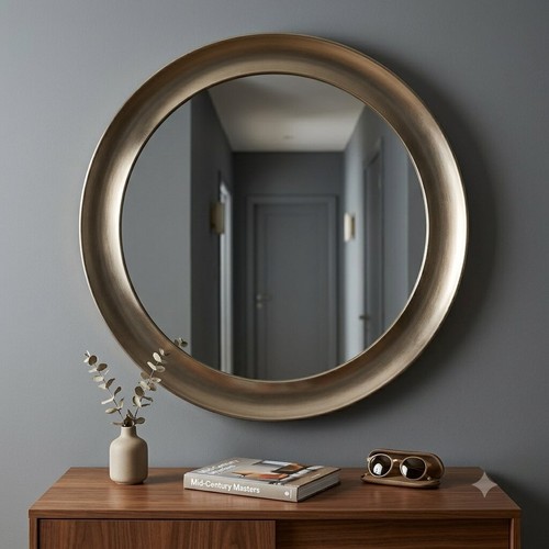 Specchio tondo vintage cornice - specchio,
