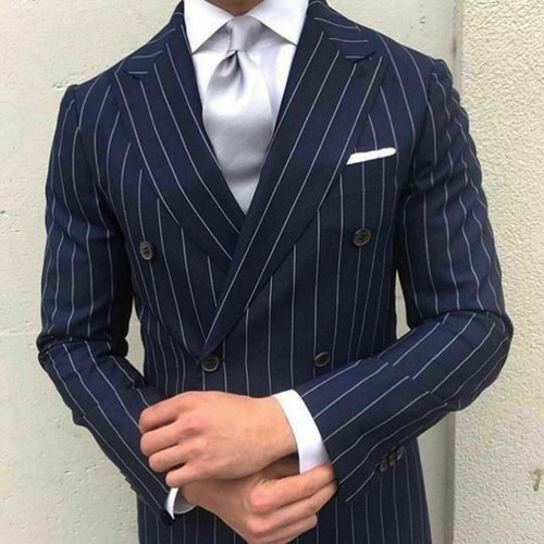 Tuta uomo blu navy - , righe