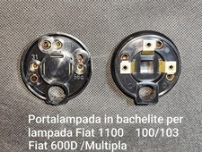 Portalampada in Bachelite per Fiat 600D/Multipla Fiat 1100  100/103 ( 2PZ Coppia
