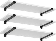 Set Di 3 Mensole Parete, Mensole Da Muro Sospese, Ripiani Salvaspazio per Cucina